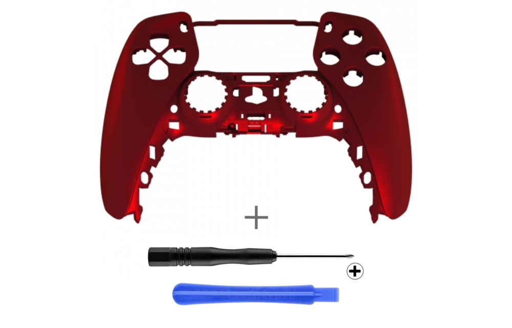 PS5 Controller Housing Shell - Red Soft Touch - Front Shell