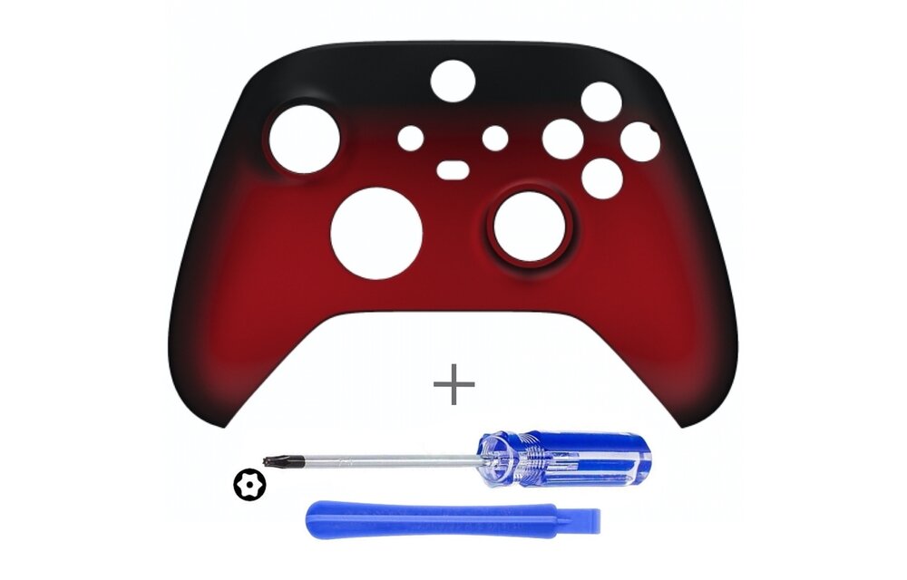 Xbox Series Controller Case Shell - Gradient Soft Touch Black/Red - Front Shell