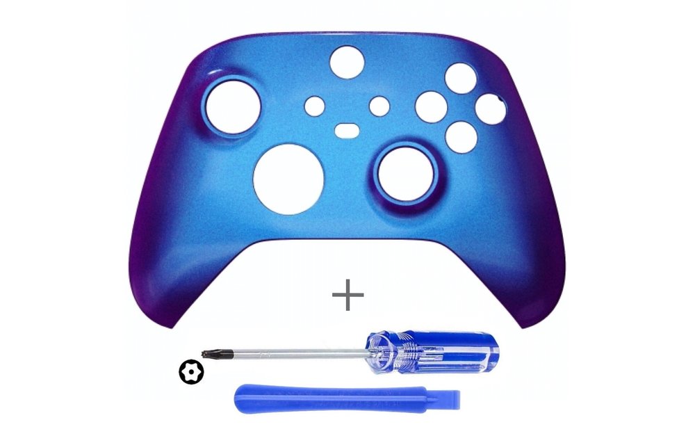 Xbox Series Controller Case Shell - Metallic Chameleon Blue / Purple - Front Shell