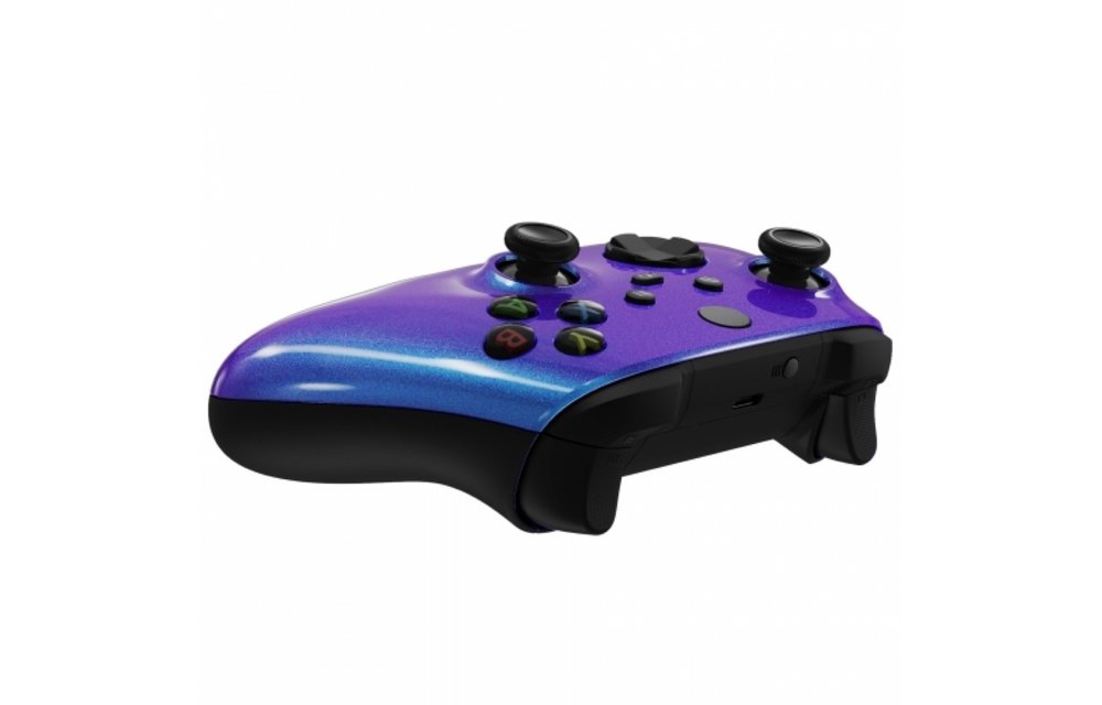 Xbox Series Controller Case Shell - Metallic Chameleon Blue / Purple - Front Shell