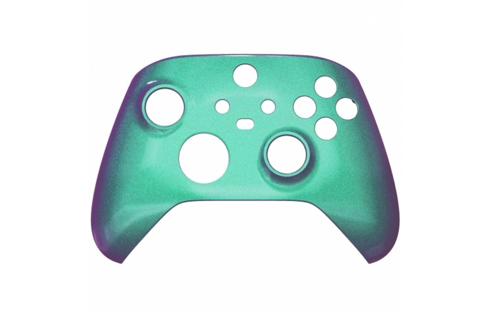 Xbox Series Controller Behuizing Shell - Metallic Chameleon Groen / Paars - Front Shell