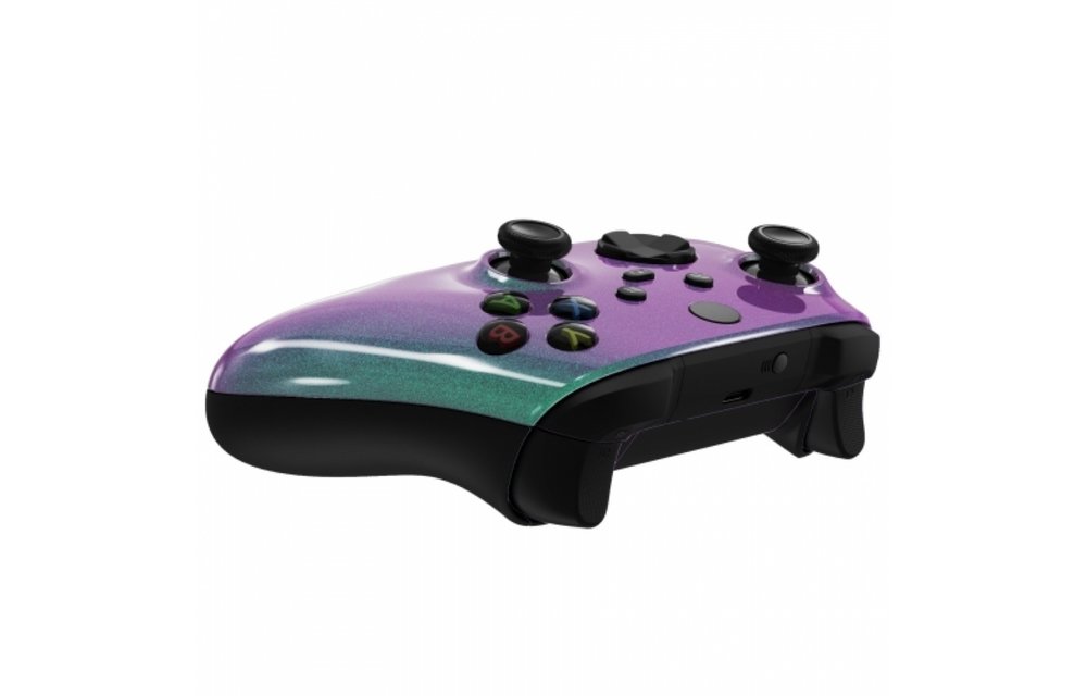 Xbox Series Controller Behuizing Shell - Metallic Chameleon Groen / Paars - Front Shell