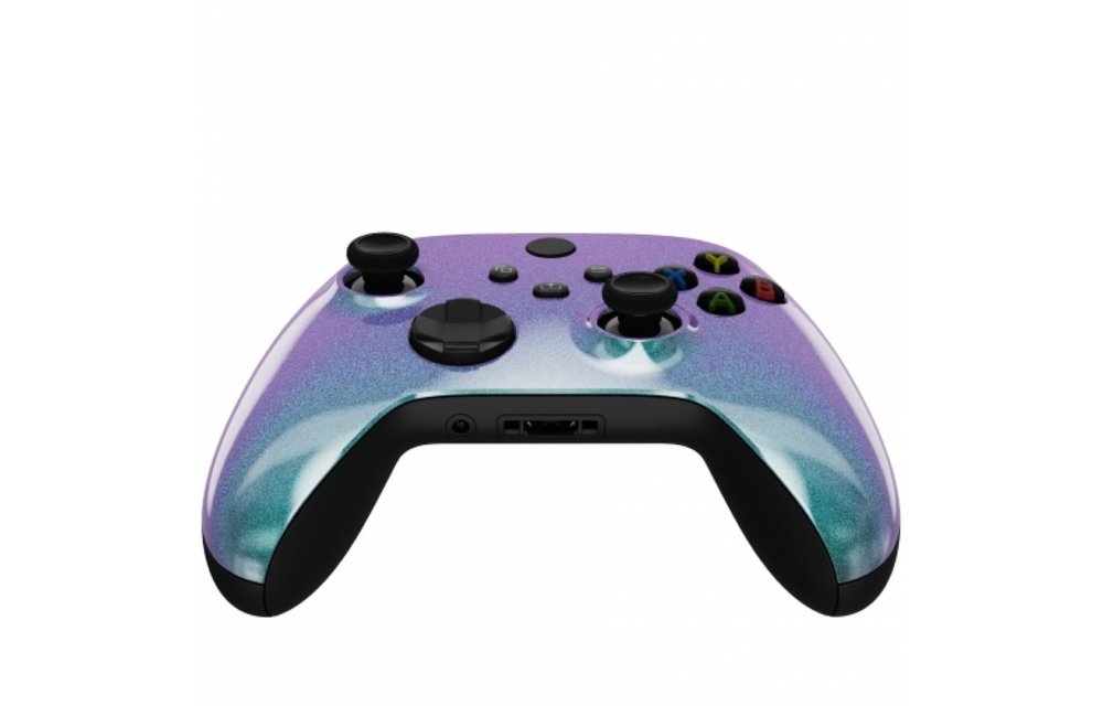 Xbox Series Controller Behuizing Shell - Metallic Chameleon Groen / Paars - Front Shell