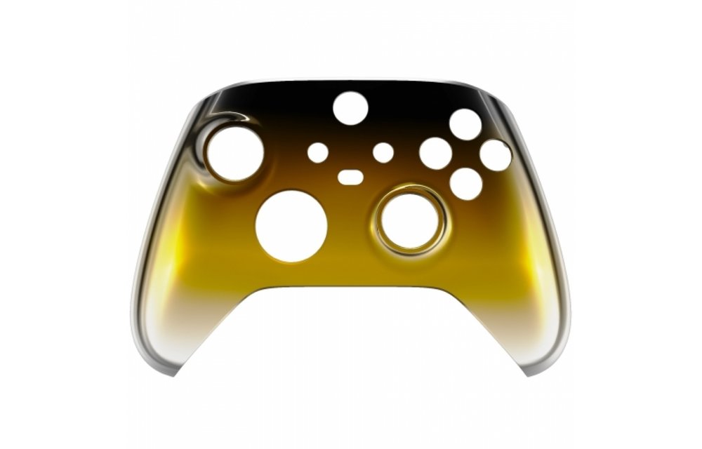 Xbox Series Controller Case Shell - Black Gold Silver Chrome - Front Shell