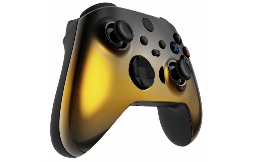Xbox Series Controller Case Shell - Black Gold Silver Chrome - Front Shell