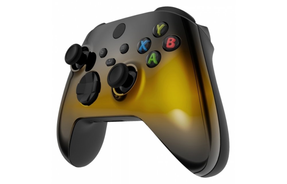 Xbox Series Controller Case Shell - Black Gold Silver Chrome - Front Shell