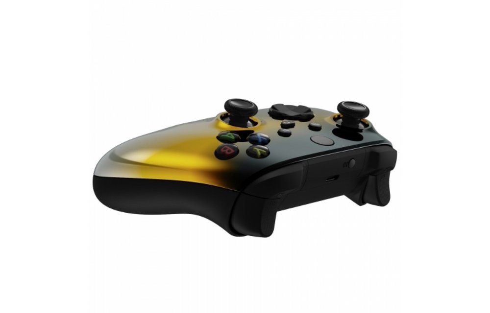 Xbox Series Controller Case Shell - Black Gold Silver Chrome - Front Shell