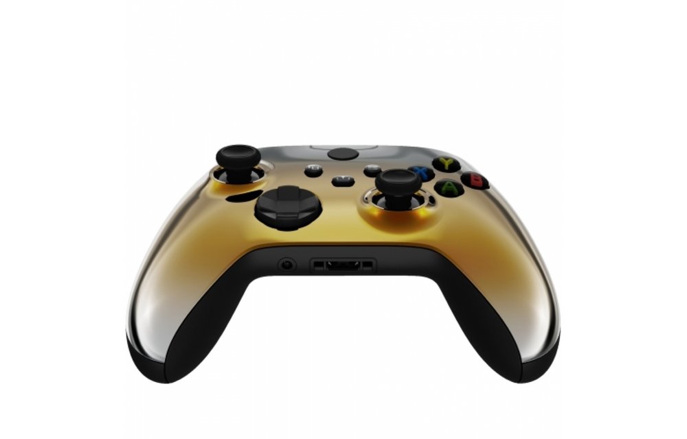 Xbox Series Controller Case Shell - Black Gold Silver Chrome - Front Shell