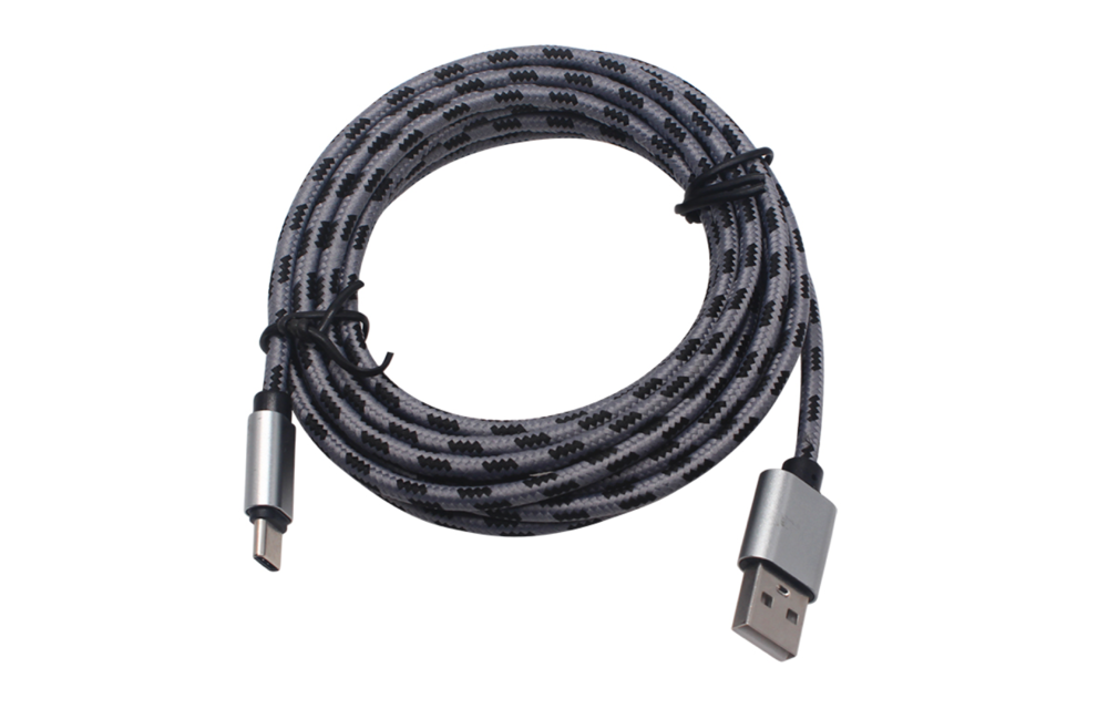 Xbox Series Controller Oplaadkabel - Series X & S - USB Type-C®4 - 3 Meter Donkergrijs met Zwart 3M