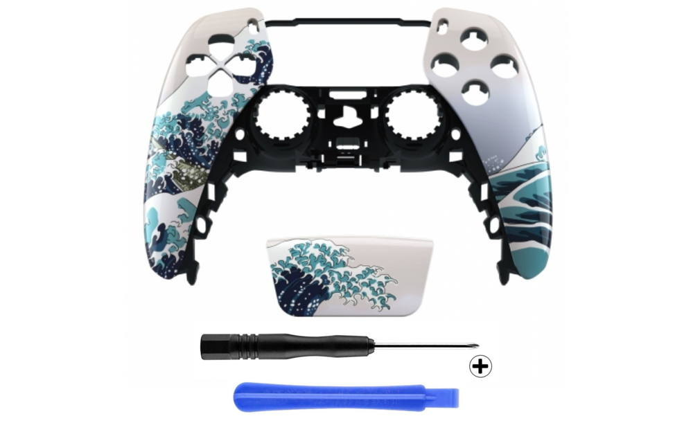 PS5 Controller Case Shell - Great Wave - Front Shell (BDM-010)