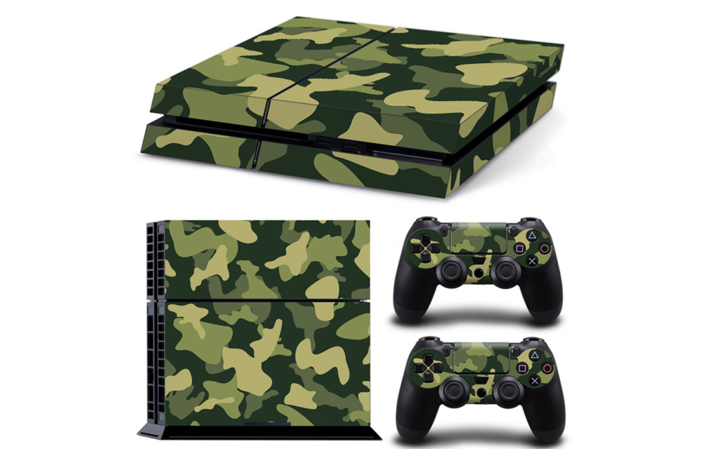 PS4 Skins - Army Camo Green / Black