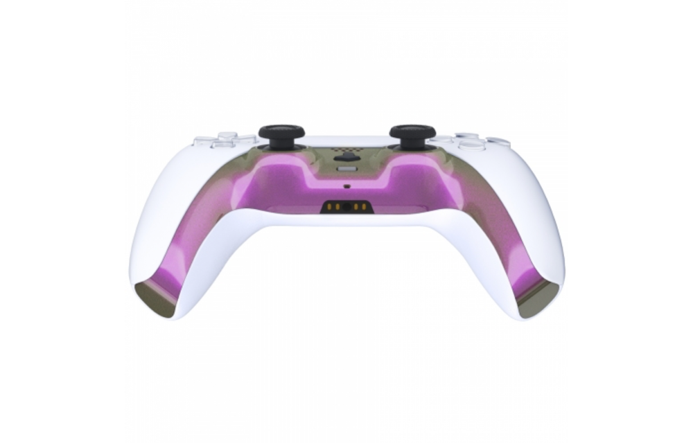 Sony PS5 DualSense Draadloze Controller - Roze / Groen Metallic Cover Custom