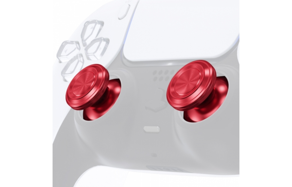PS5 Controller Buttons - Red Aluminium - Thumbsticks