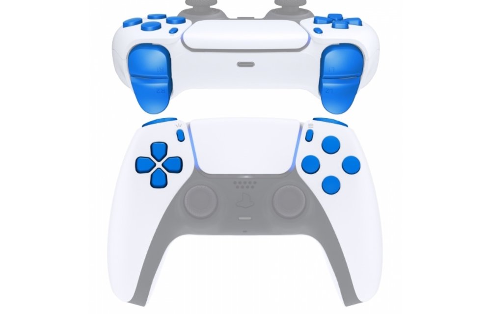 PS5 Controller Buttons - Blue - 11 in 1 Button Set