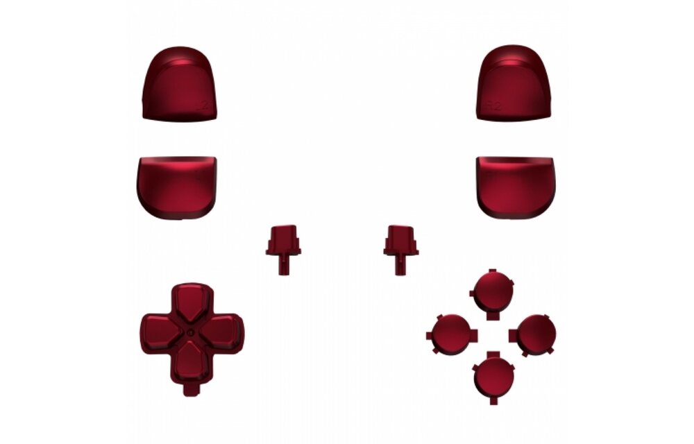 PS5 Controller Buttons - Red - 11 in 1 Button Set