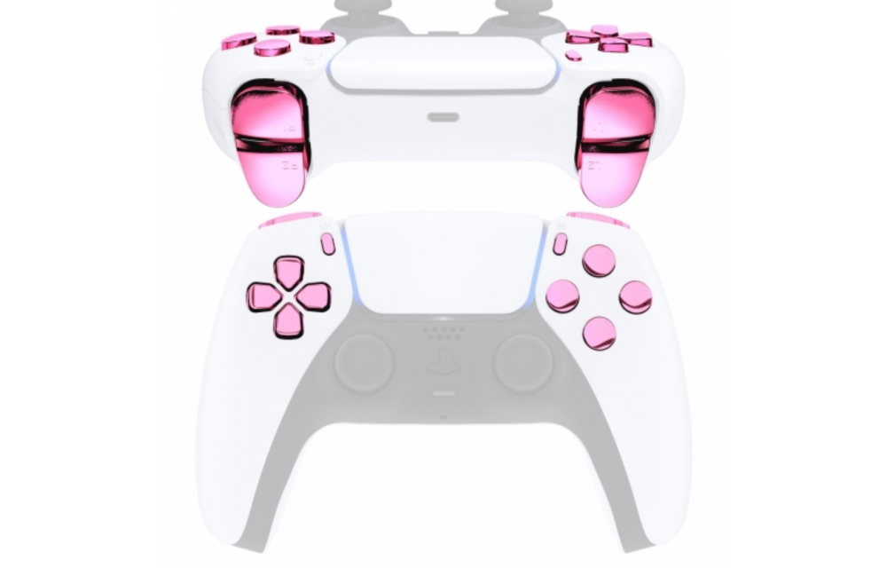 PS5 Controller Buttons - Pink Chrome - 11 in 1 Button Set