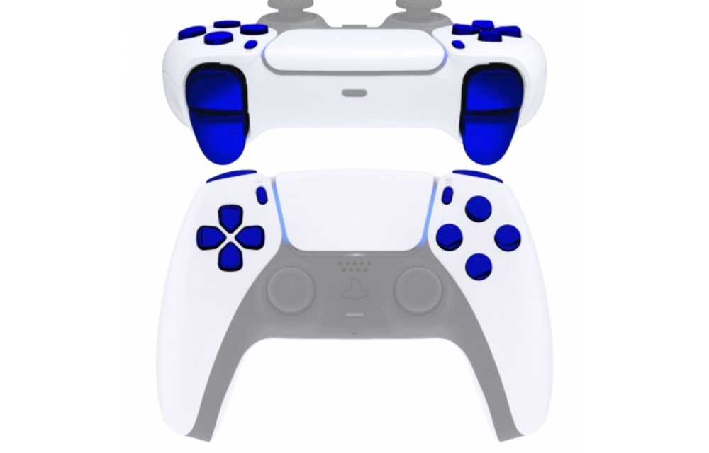PS5 Controller Buttons - Blue Chrome - 11 in 1 Button Set