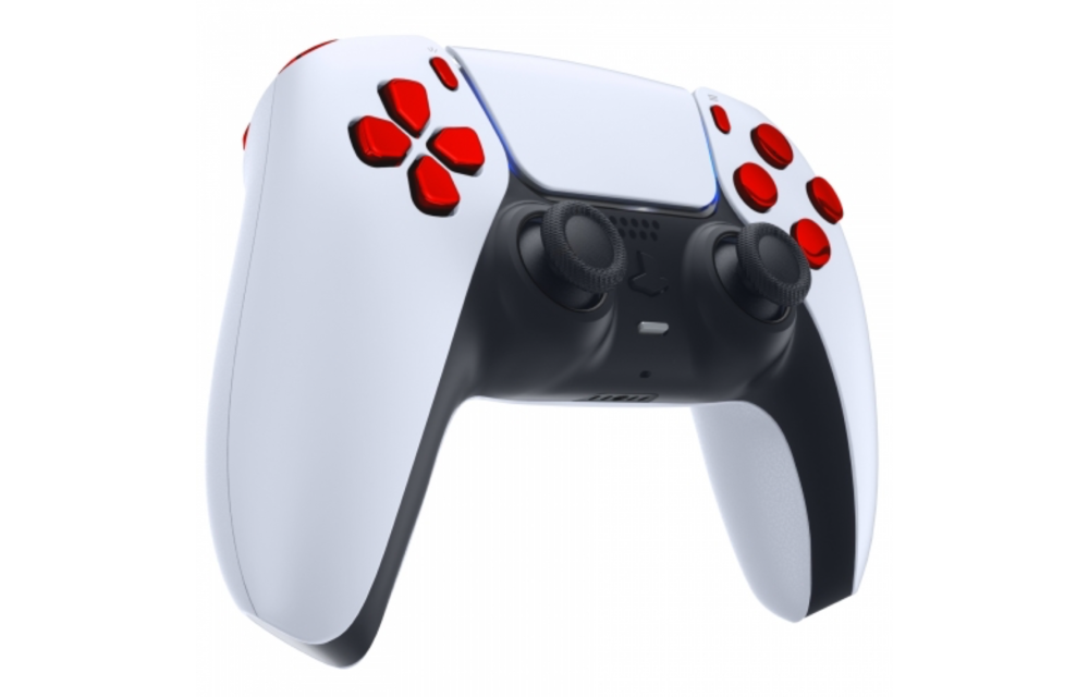 PS5 Controller Buttons - Red Chrome - 11 in 1 Button Set