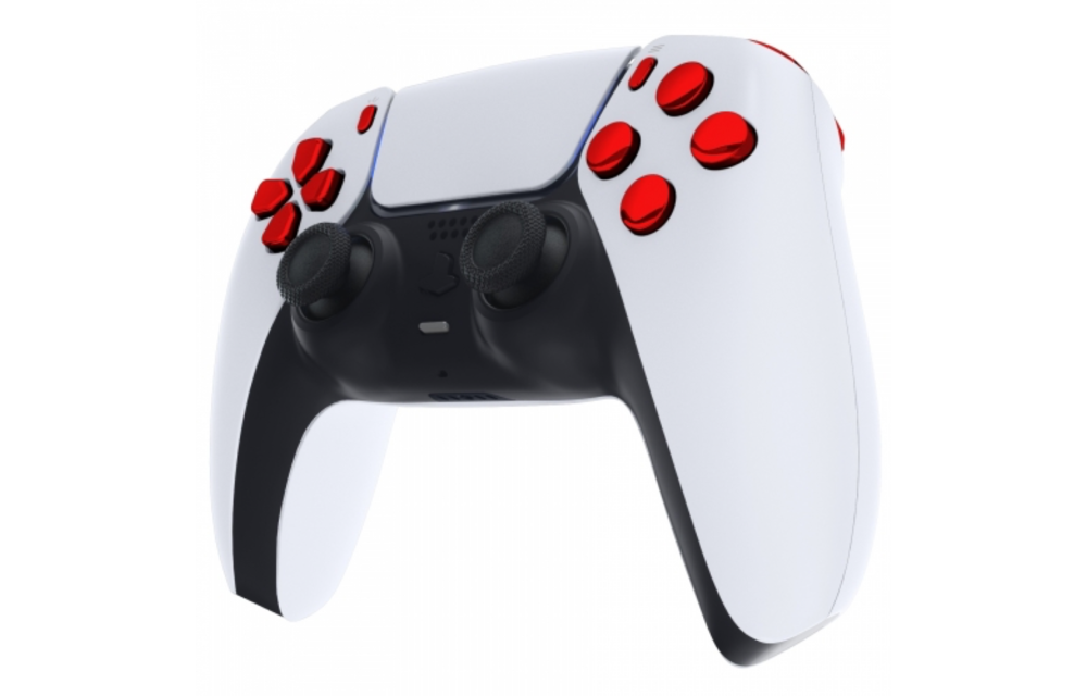 PS5 Controller Buttons - Red Chrome - 11 in 1 Button Set