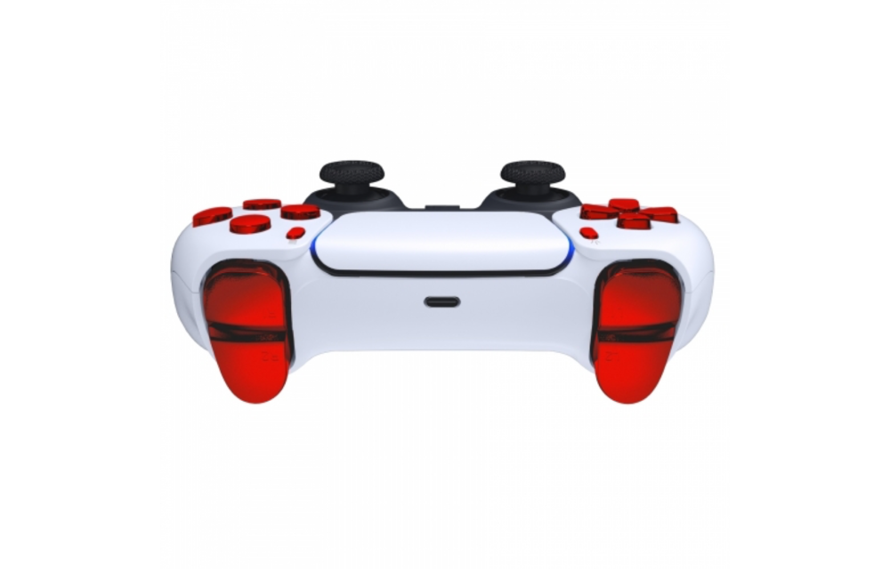 PS5 Controller Buttons - Red Chrome - 11 in 1 Button Set