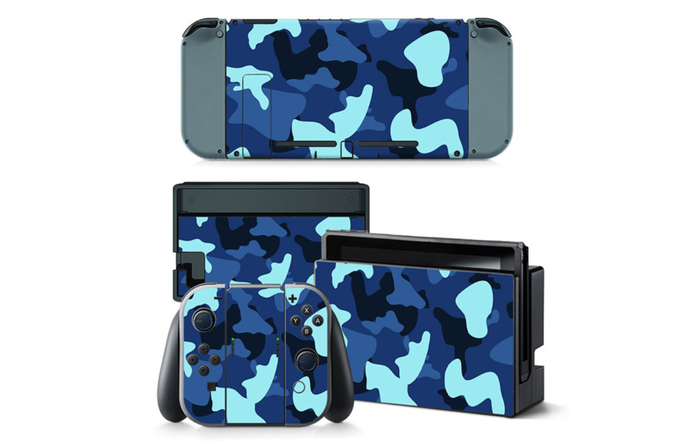 Nintendo Switch Skins - Army Camo Blue / Black