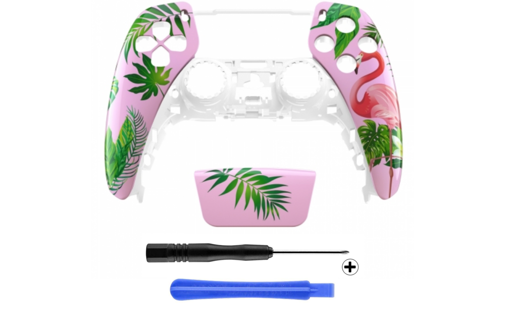 PS5 Controller Behuizing Shell - Flamingo - Front Shell (BDM-010)