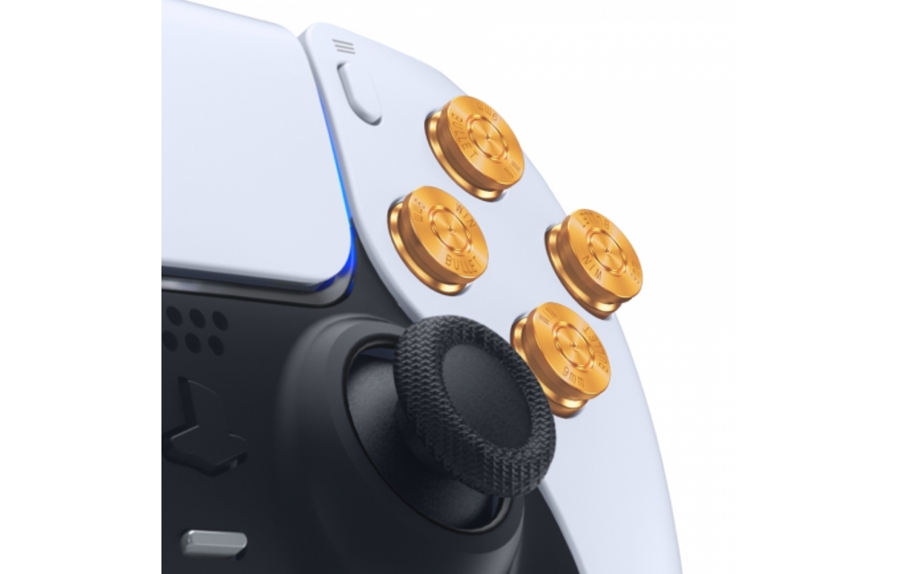 PS5 Controller Buttons - Gold Aluminium - Bullets