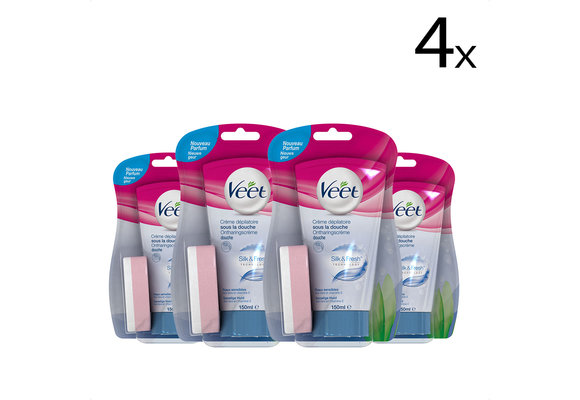 Veet ontharingscrème  - Gevoelige Huid - In-Shower - 150ml x4
