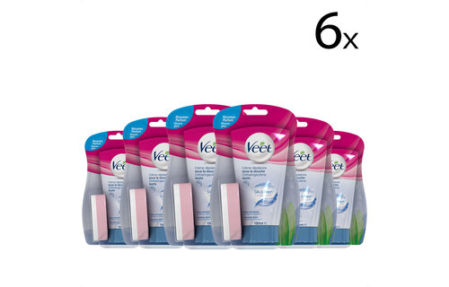 Veet ontharingscrème  - Gevoelige Huid - In-Shower - 150ml x6