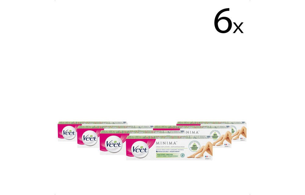 Veet Ontharingscreme - Droge Huid - Minima - 200ml x6