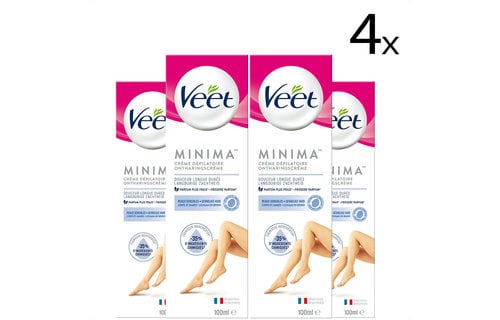 Veet Ontharingscreme - Gevoelige Huid - Minima - 100 ml x4