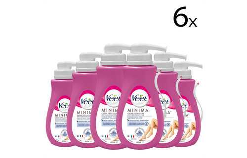 Veet ontharingscrème - Gevoelige Huid - Silk & Fresh - 400ml x6