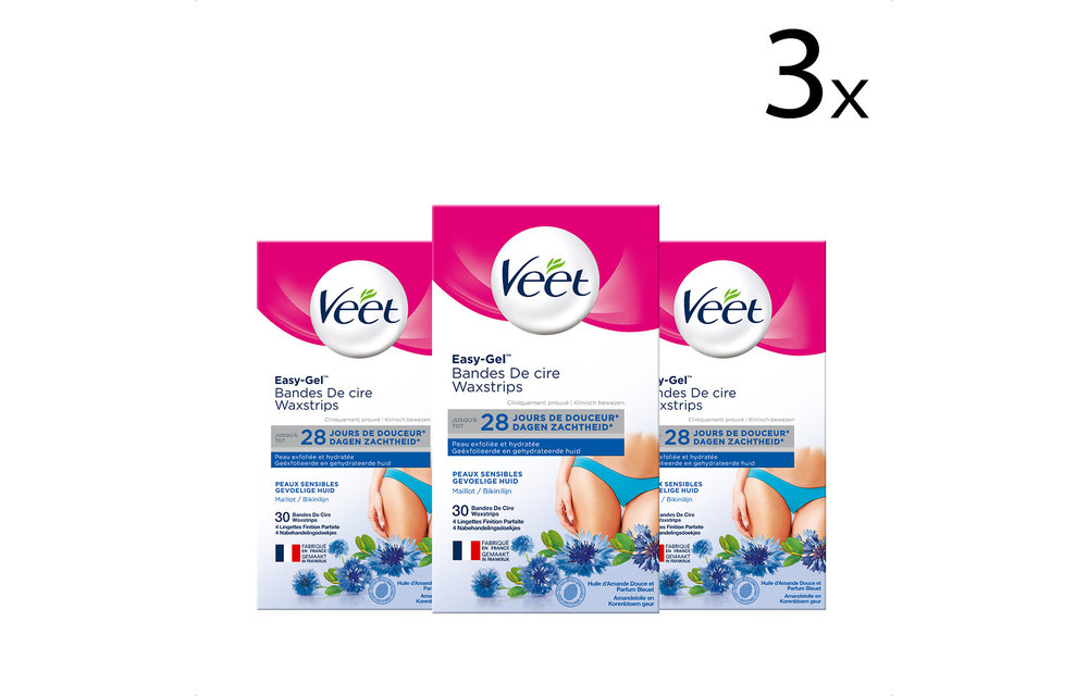 Veet Ontharingsstrips - Bikinilijn - 30 stuks x3