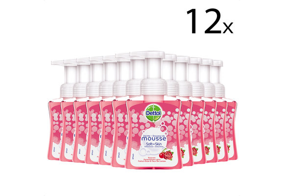 Dettol Handzeep Zachte Mousse - Roos & Kersenbloesem - 250ml x12