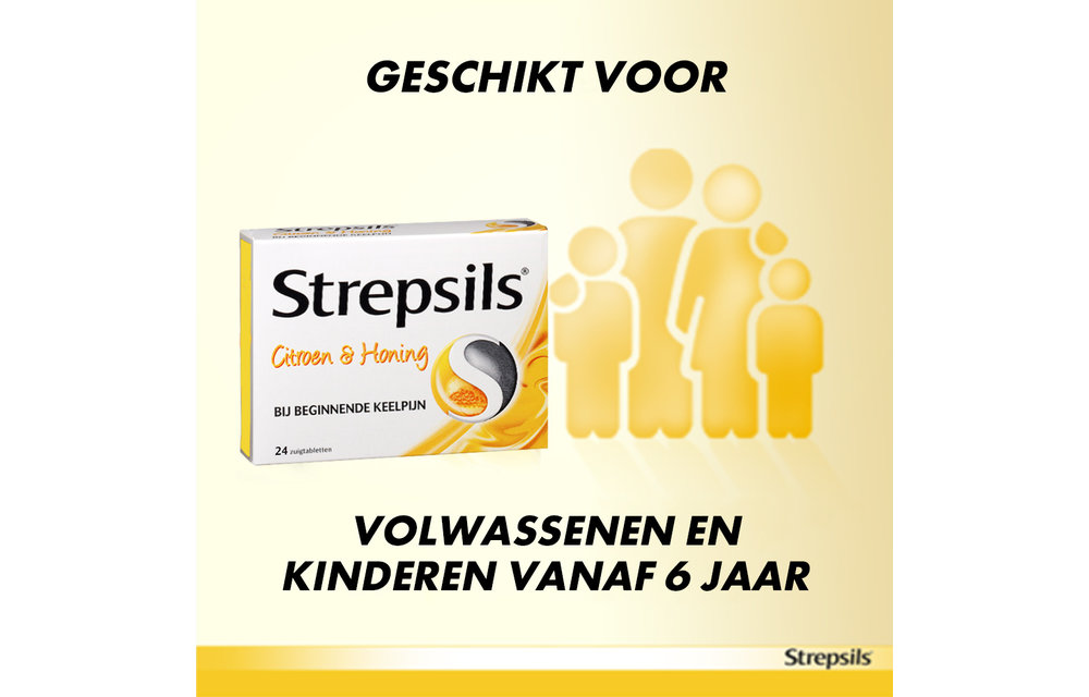 Strepsils Citroen &Honing - 24 stuks