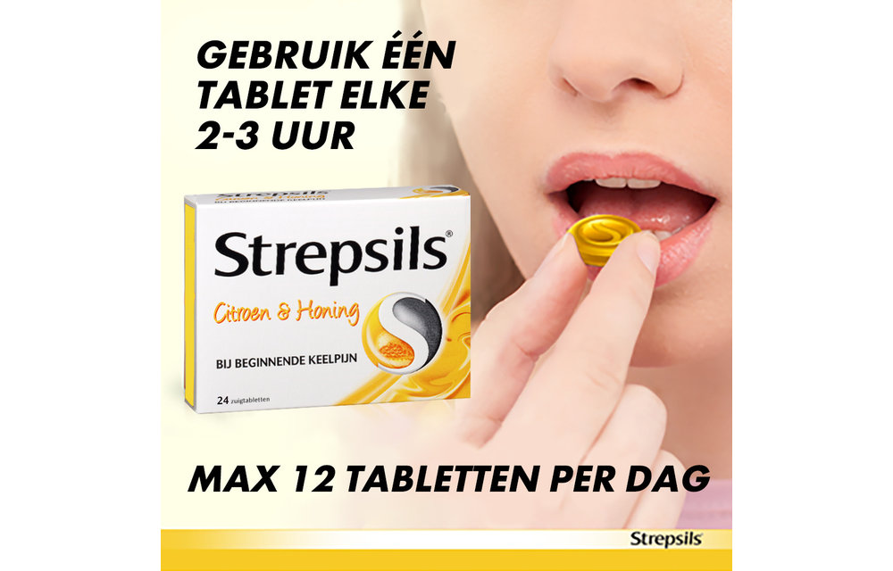Strepsils Citroen &Honing - 24 stuks