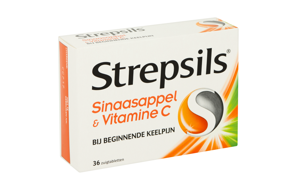 Strepsils Sinaasappel Vit C - 36 stuks