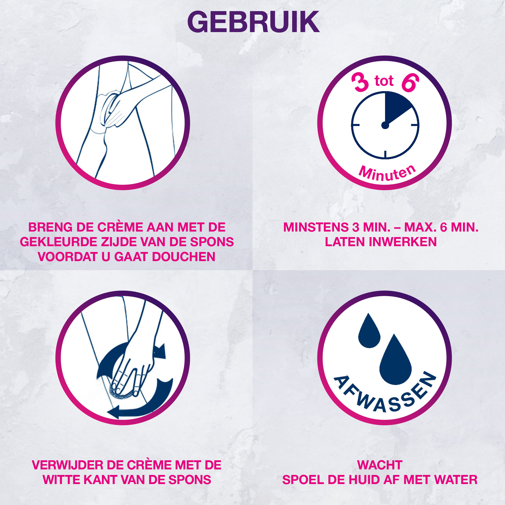 Veet ontharingscrème - Gevoelige Huid - In-Shower - 150ml x4