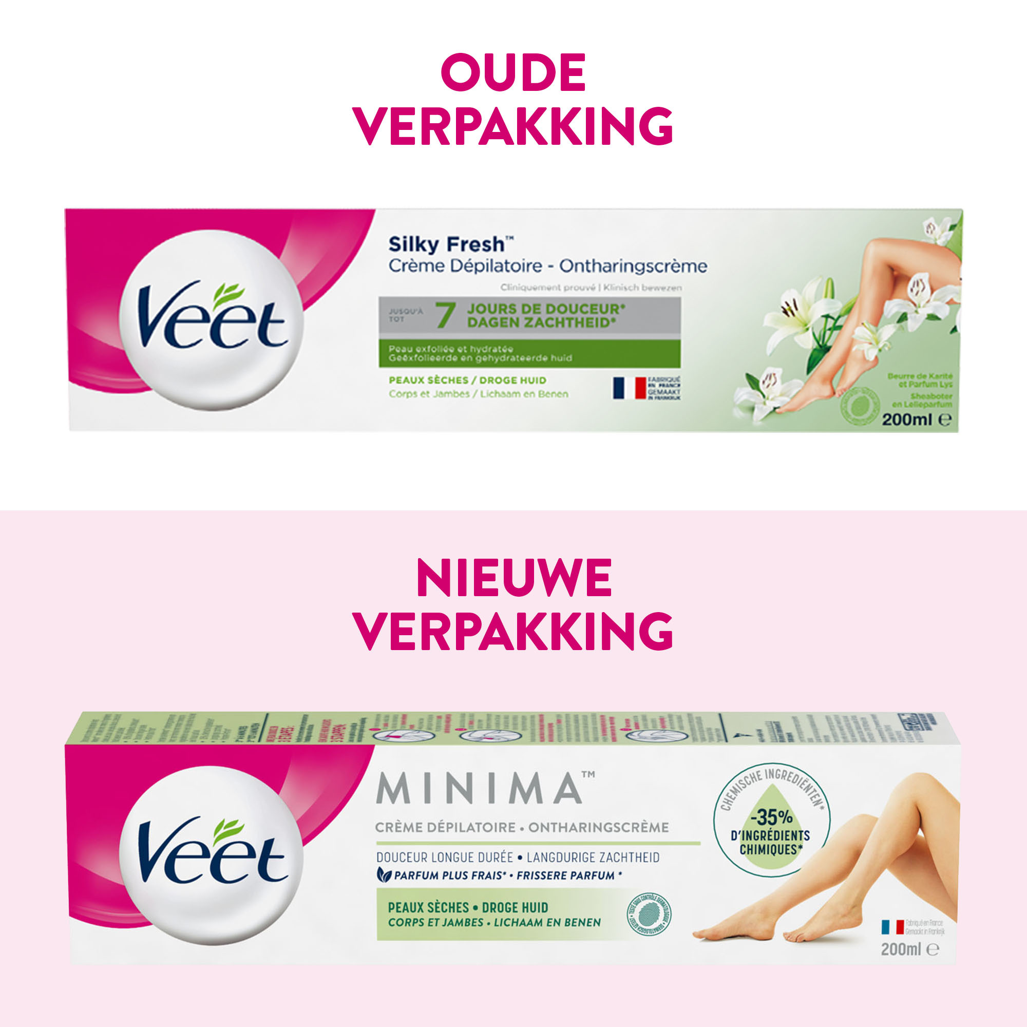 Veet Ontharingscreme - Droge Huid - Minima - 200ml x6