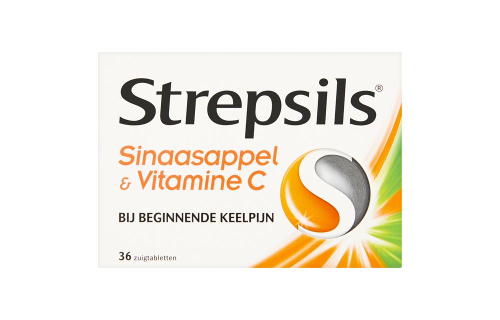 Strepsils Sinaasappel Vit C - 36 stuks