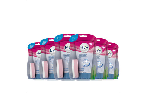 Veet ontharingscrème  - Gevoelige Huid - In-Shower - 150ml x6