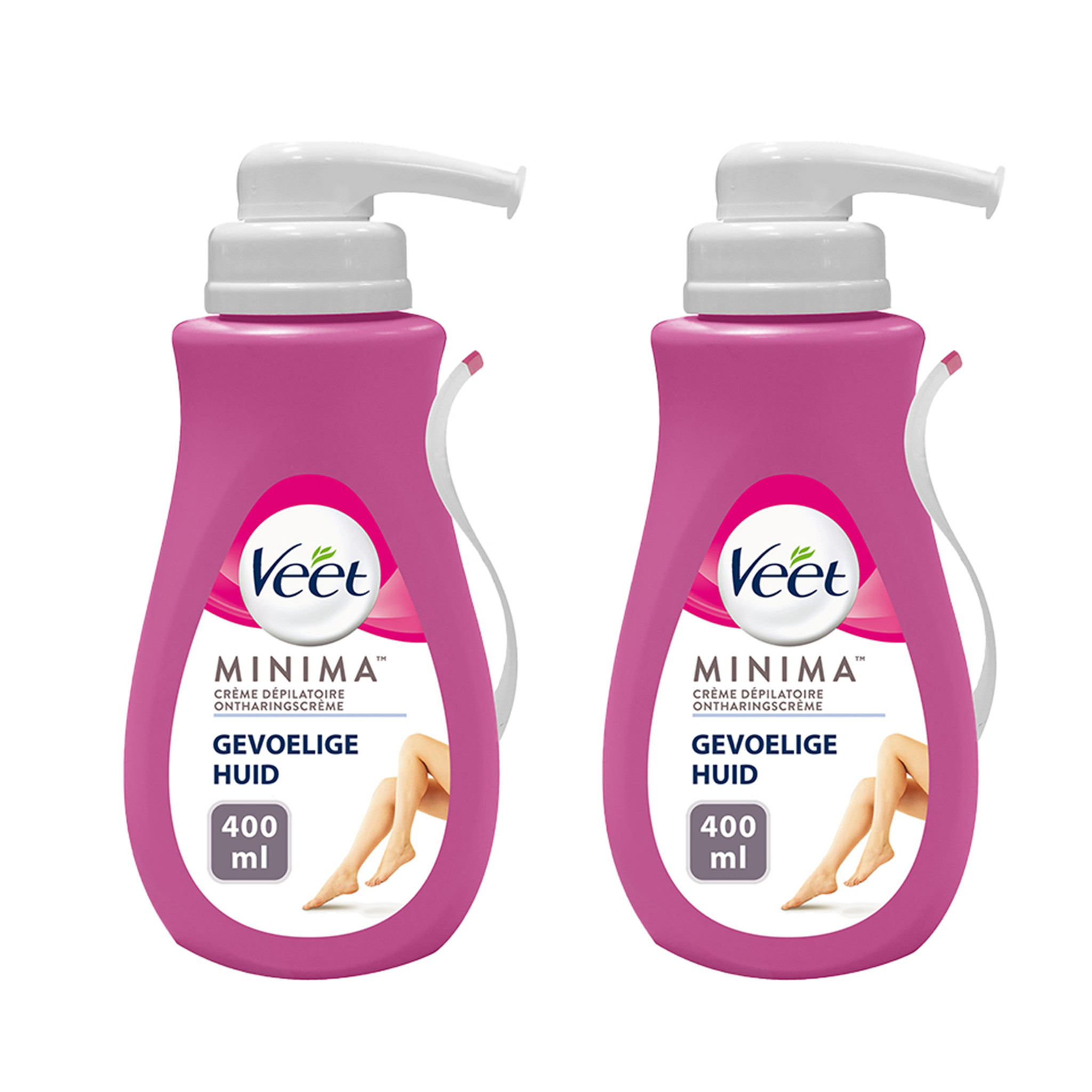 Veet ontharingscrème - Gevoelige Huid - Silk & Fresh - 400ml x2