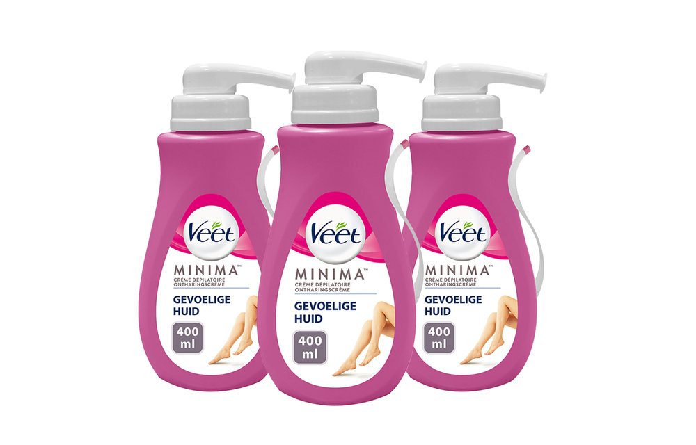 Veet Ontharingscrème - Gevoelige Huid - Silk & Fresh - 400ml x3