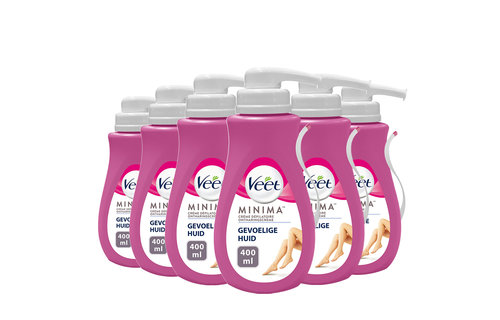 Veet ontharingscrème - Gevoelige Huid - Silk & Fresh - 400ml x6