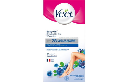 Veet Ontharingsstrips  - Benen & Lichaam - Gevoelige Huid - Easy-Gelwax - 20 stuks