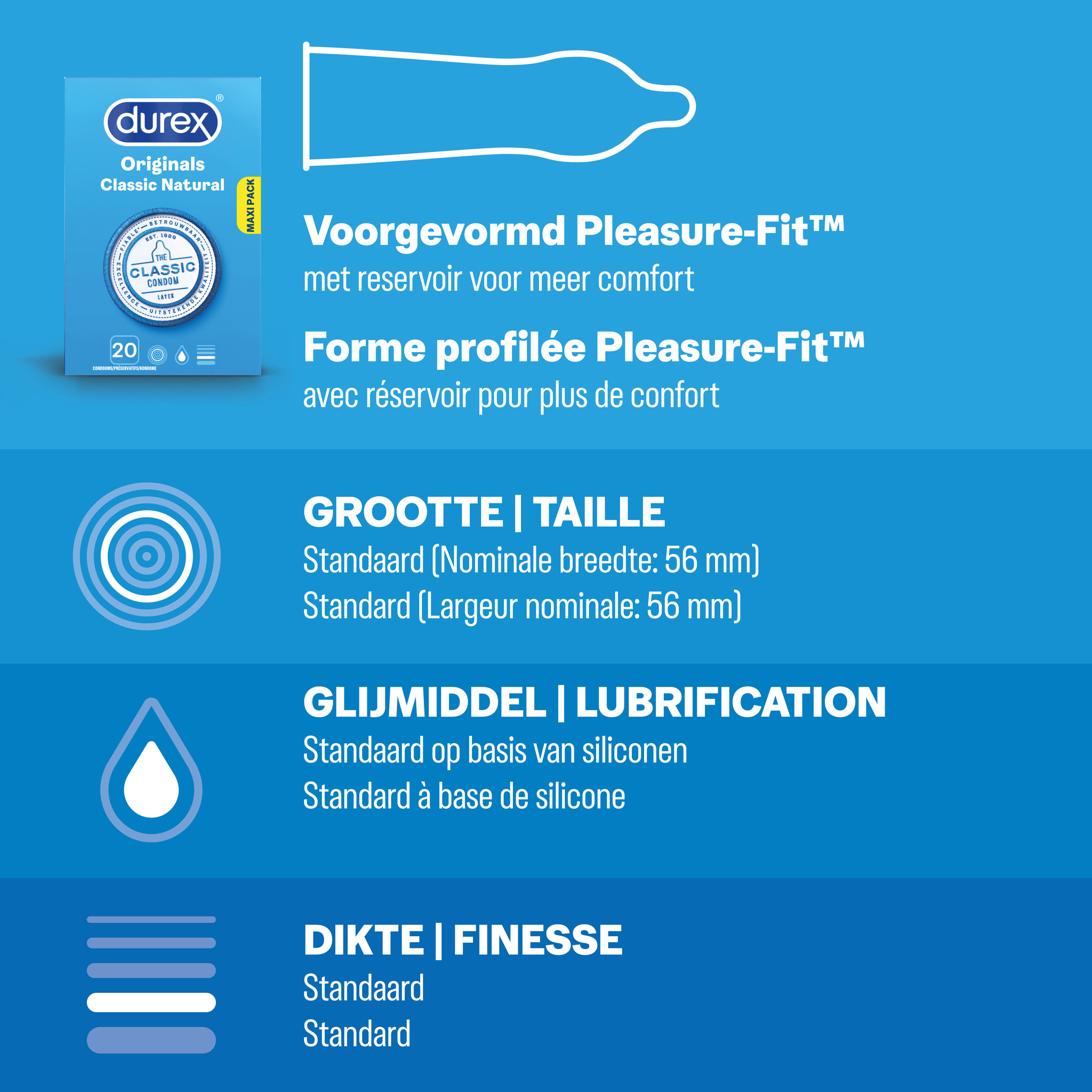 Durex - 60 stuks Condooms - Thin Feel 1x20 stuks - Classic Natural 1x20 stuks - Nude No Latex 1x20 stuks - Voordeelverpakking