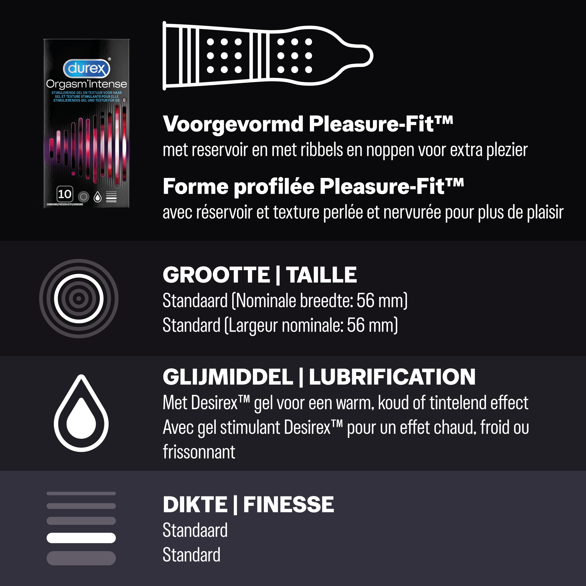 Durex - 30 stuks Condooms - Extra Safe 1x20 stuks - Orgasm Intense 1x10 stuks - Voordeelverpakking