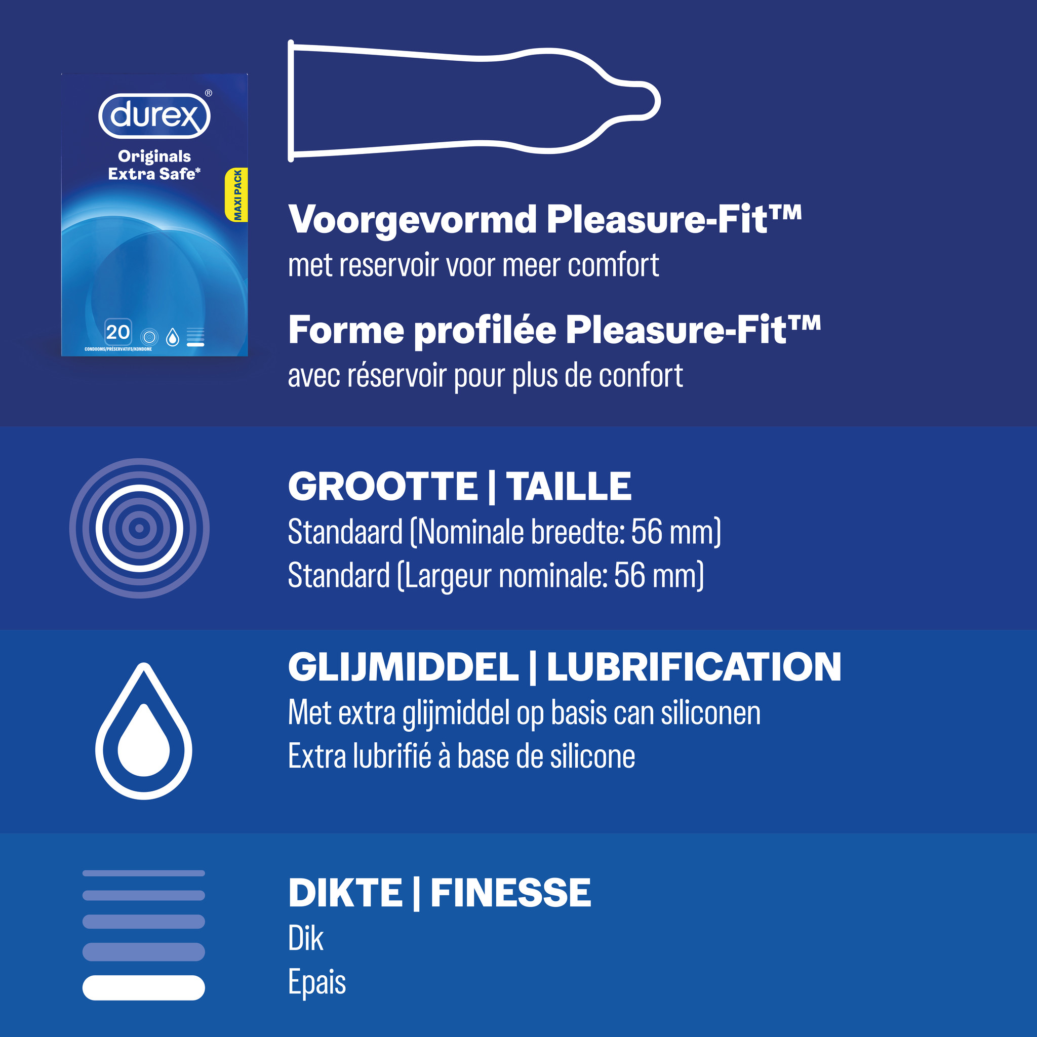 Durex - 40 stuks Condooms - Extra Safe 1x20 stuks - Nude No Latex 1x20 stuks - Voordeelverpakking