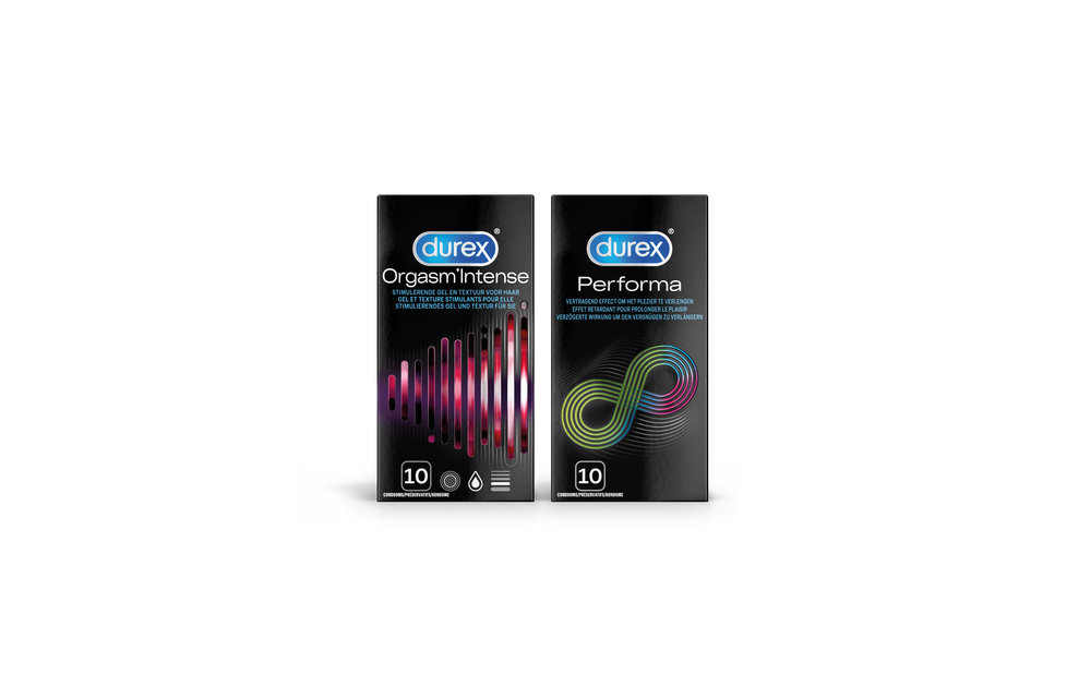 Durex - 20 stuks Condooms - Orgasm Intense 1x10 stuks - Performa 1x10 stuks - Voordeelverpakking