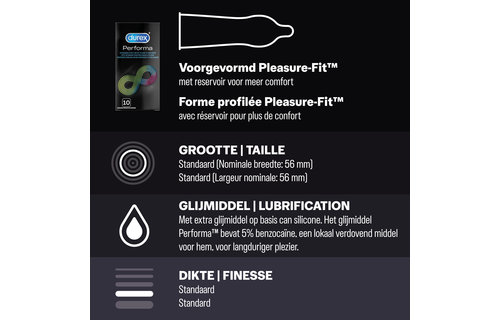 Durex - 20 stuks Condooms - Orgasm Intense 1x10 stuks - Performa 1x10 stuks - Voordeelverpakking